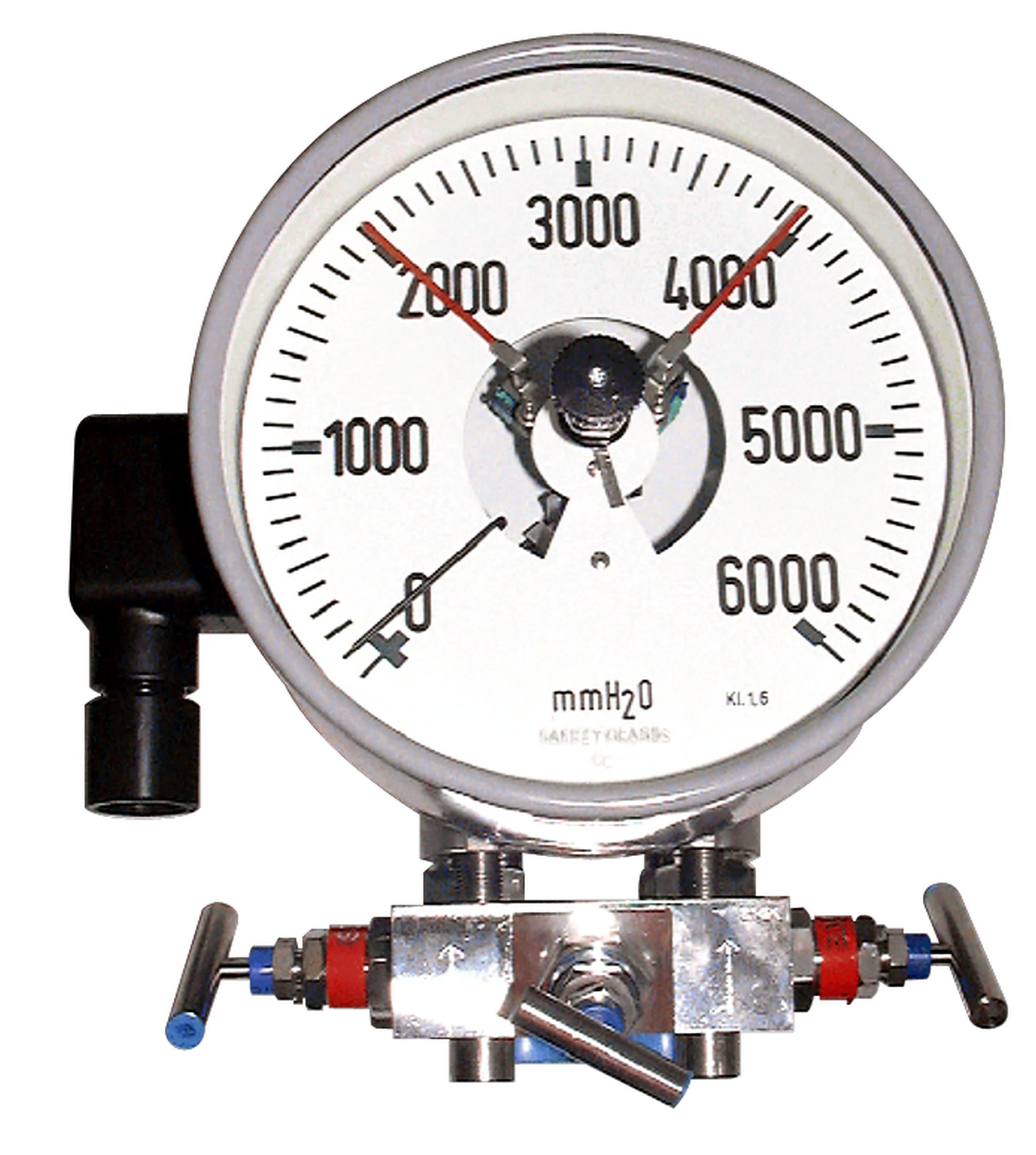  differential  pressure  gauge  with special contact and 