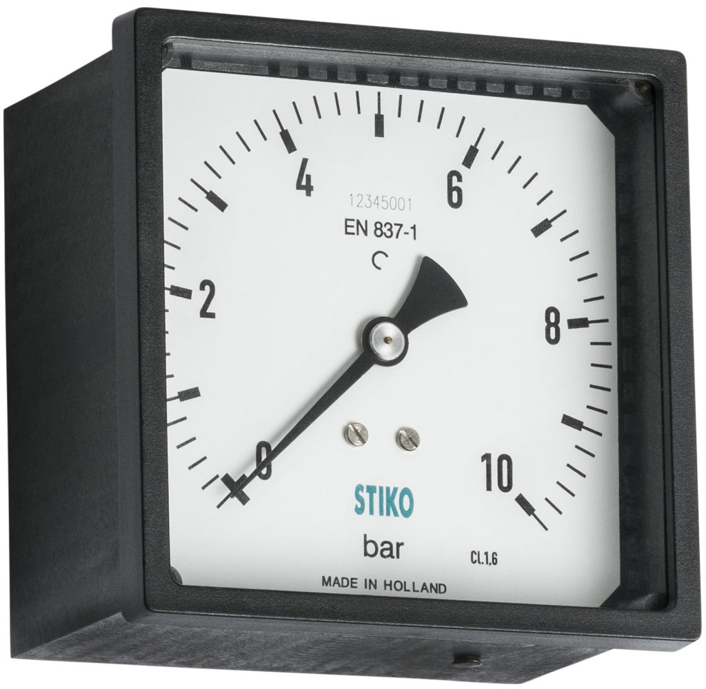 square pressure gauge • Stiko