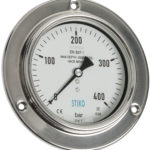 compensated subsea gauge with front flange