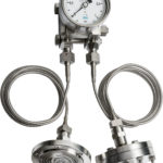 double diaphragm differential pressure gauge with capillary and seals